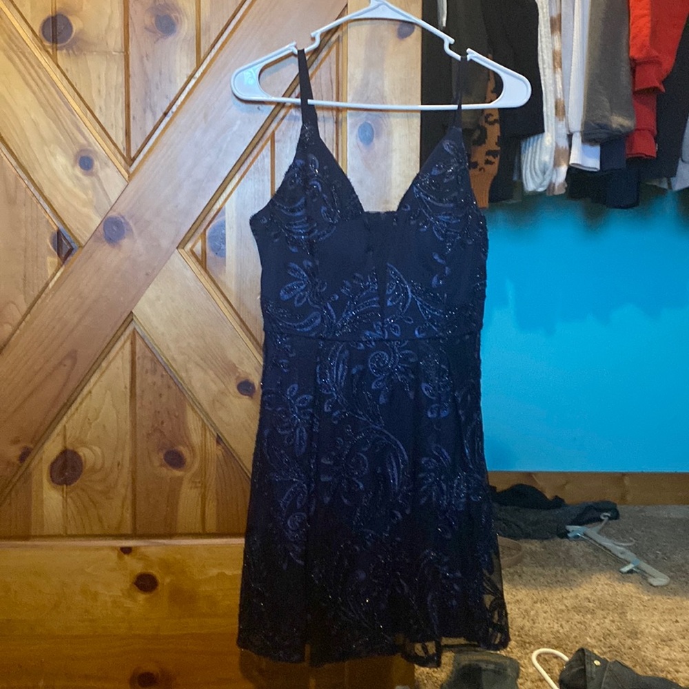 Size 7 blue prom dress